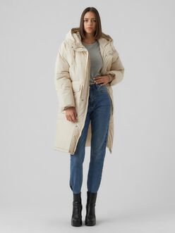 Eleanor long hooded puffer coat
