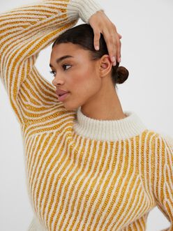 Juliette high neck striped sweater