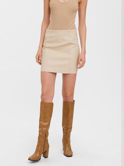 Olivia faux leather short skirt