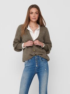 Clare long-sleeve knitted cardigan