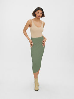 FINAL SALE- Gold midi knitted pencil skirt