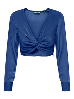 FINAL SALE - Mille satin knotted cropped top