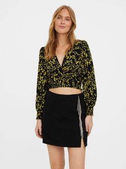 Kelly cropped knotted blouse