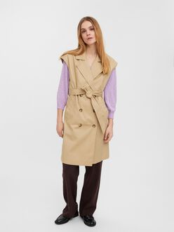 FINAL SALE - Ellie sleeveless trench coat