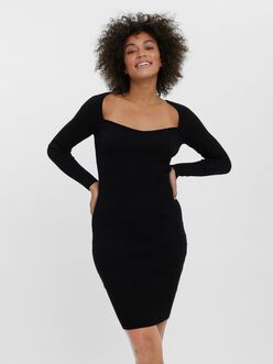 Willow sweetheart neck ribbed dress