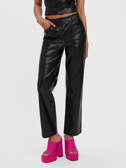 Dareen straight fit faux leather pants