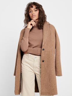 Carrie single-breasted lapel collar coat