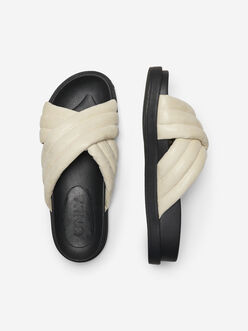 Mini padded straps flat sandals