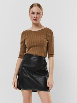 Minna half sleeves low-cut back sweater