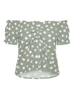 T-shirt en lin à épaules dénudées Esmilo