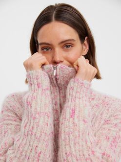 Claudia high-neck half-zip sweater