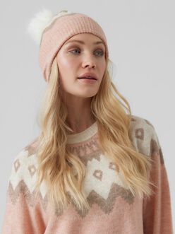 Simone wool-blend knitted beanie