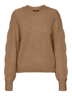 Vigga cable knit balloon sleeve sweater
