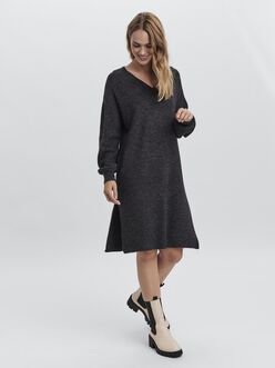 FINAL SALE - Katie v-neck wool-blend dress