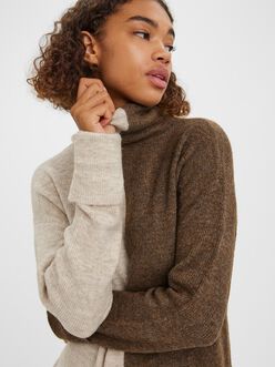 Lefile colourblock turtleneck sweater