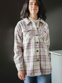 FINAL SALE - Shay oversized plaid blouse