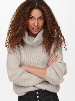 Scala roll neck rib-knit sweater