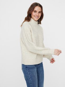 FINAL SALE - Ella high neck chevron pattern sweater