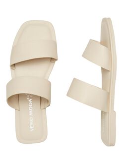 Sunglow wide straps flat leather sandals