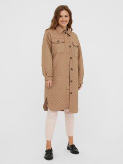Simone long quilted coat