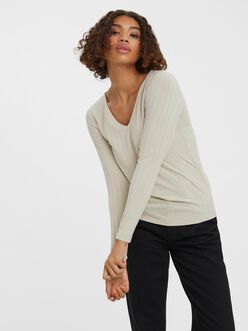 Aggie long-sleeve ribbed sweater