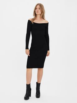 Willow off-shoulder knitted midi dress
