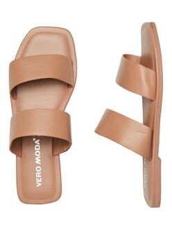 Sunglow wide straps flat leather sandals