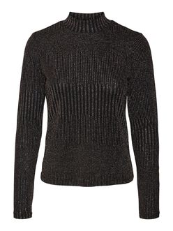 FINAL SALE - Karita high neck metallic ribbed sweater