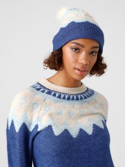 Simone wool-blend knitted beanie