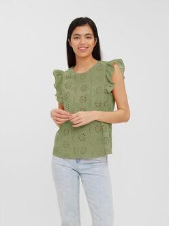 Naima v-back embroidered blouse