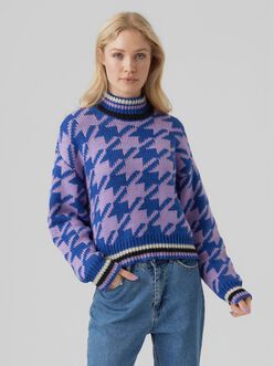VENTE FINALE- Chandail en tricot à motif pied-de-poule Alecia