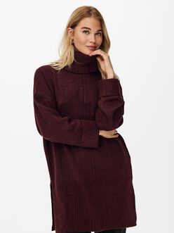 Tatiana long rib-knit turtleneck sweater