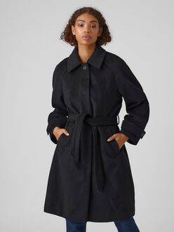 Rosemary long wool-blend coat
