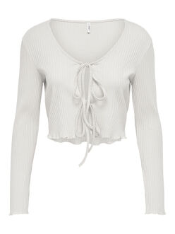 Jeanette ribbed front tie cardigan