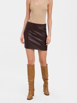 Olivia faux leather short skirt