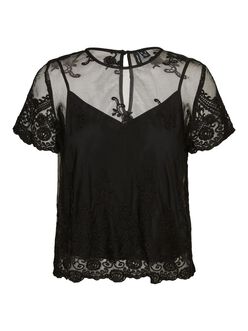 Ciria cropped lace blouse