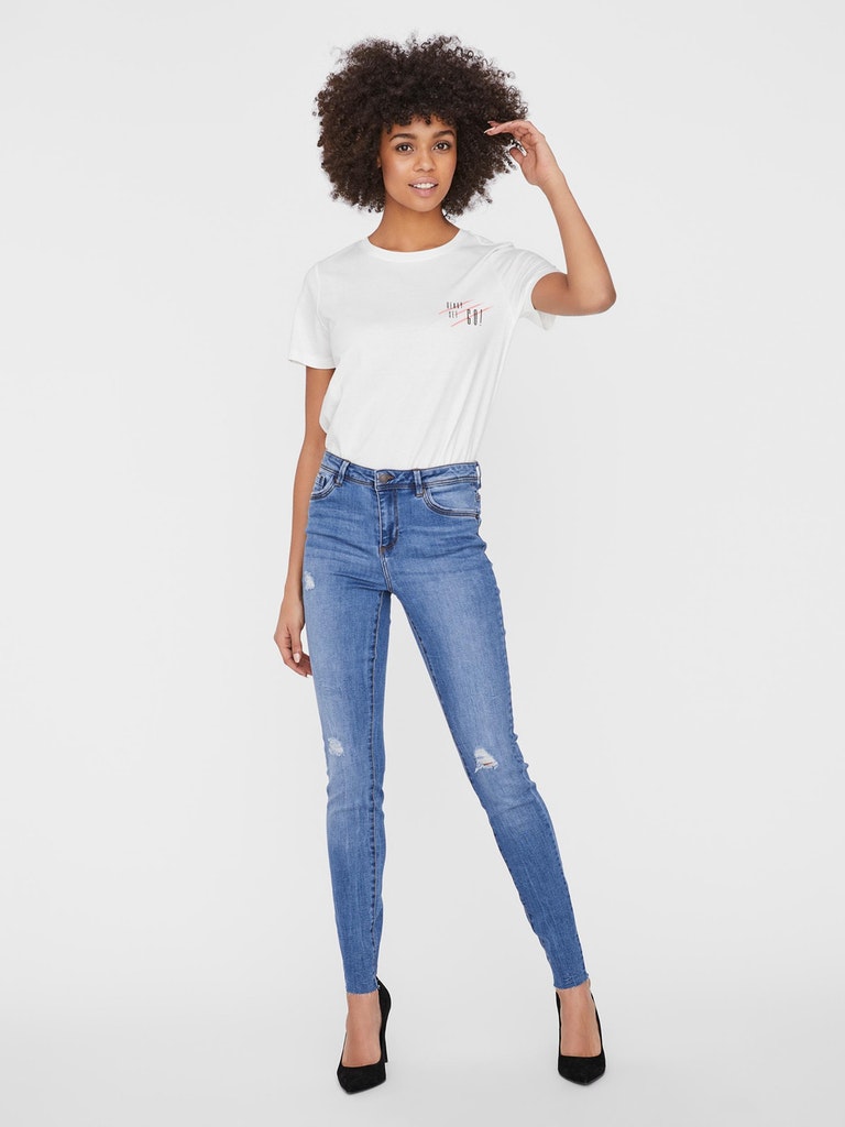 FINAL SALE- Tanya mid waist skinny fit jeans, MEDIUM BLUE DENIM, large