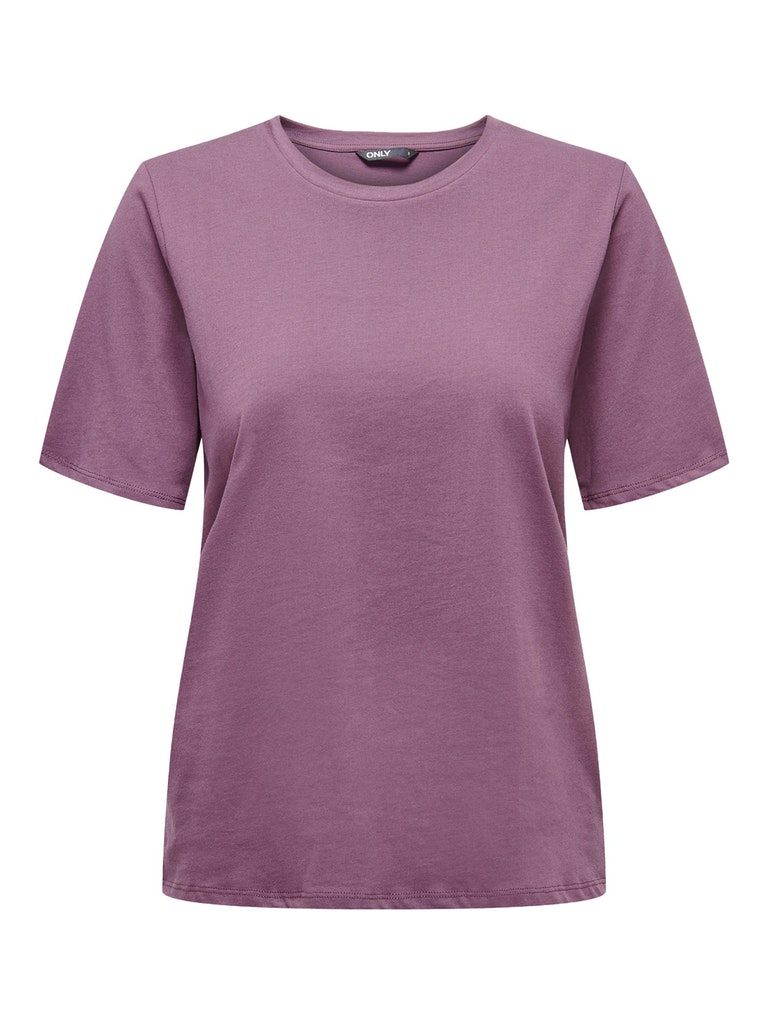 ONLY plain cotton t-shirt, EGGPLANT, large