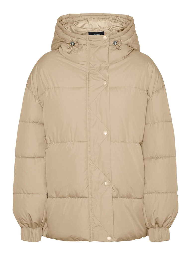FINAL SALE- Electra hooded puffer jacket, IRISH CREAM, large