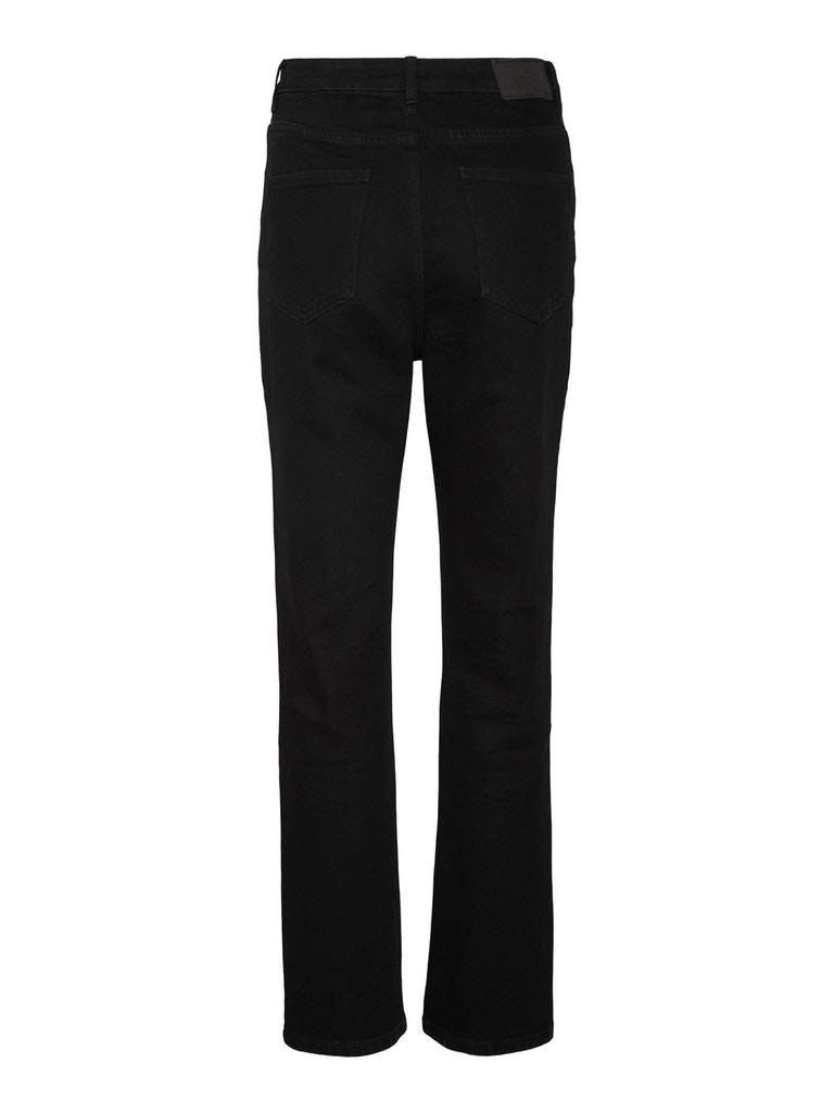 FINAL SALE- Drew high-waist straight-fit jeans, Black Denim, large