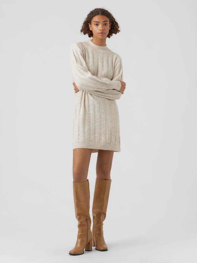 Alanis short knitted dress, BIRCH, large