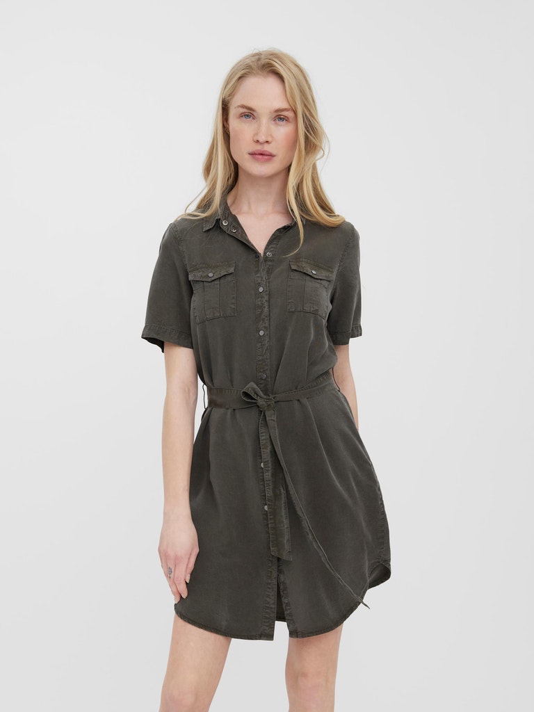 FINAL SALE - Silja denim shirt mini dress, , large