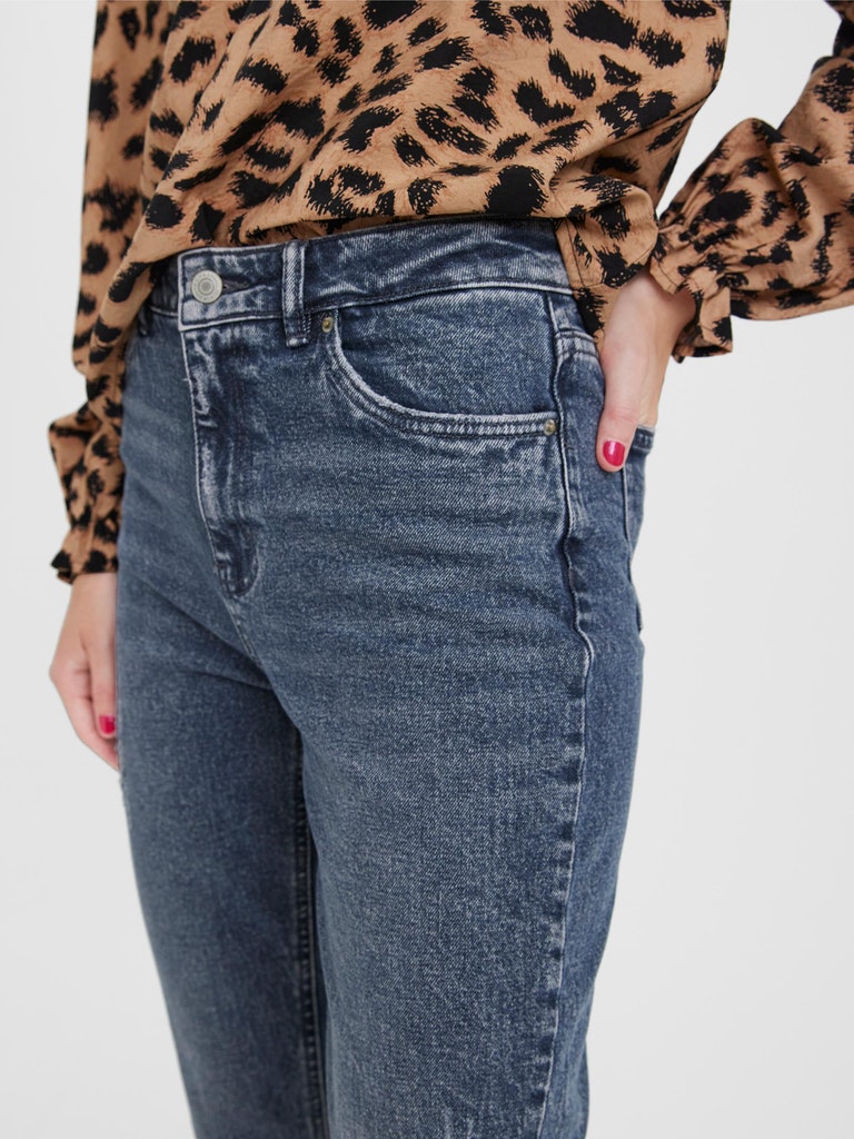 FINAL SALE- Brenda high waist straight fit jeans, Dark Blue Denim, large