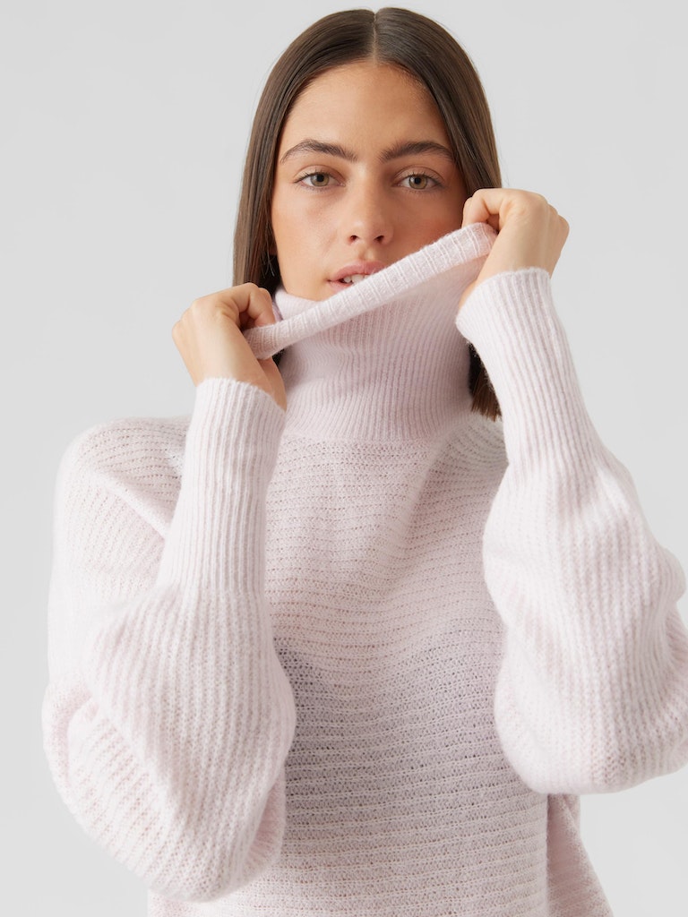 Brenda turtleneck sweater, LAVENDER FOG, large