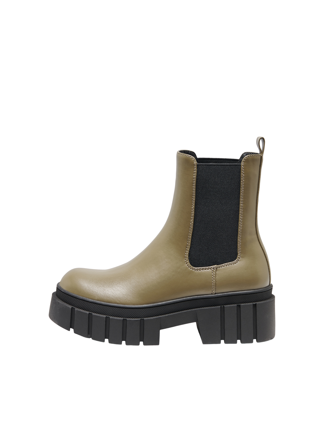 Baiza chunky-sole boots, GREEN OLIVE, large