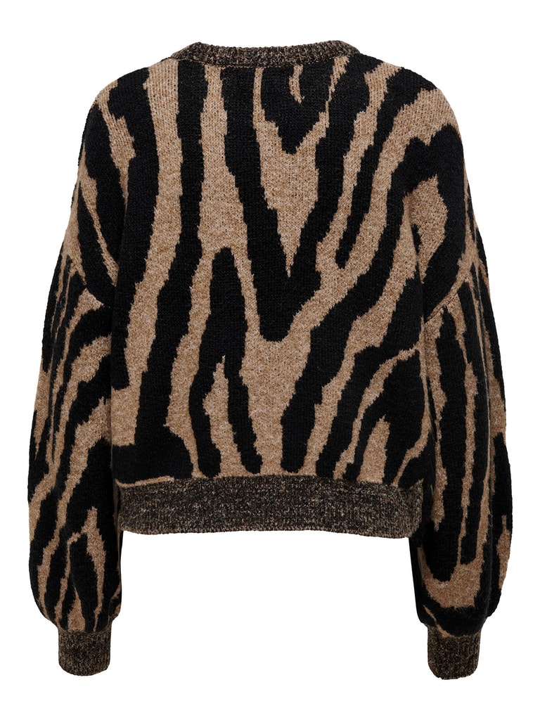 Trina animal print sweater, TOASTED COCONUT, large