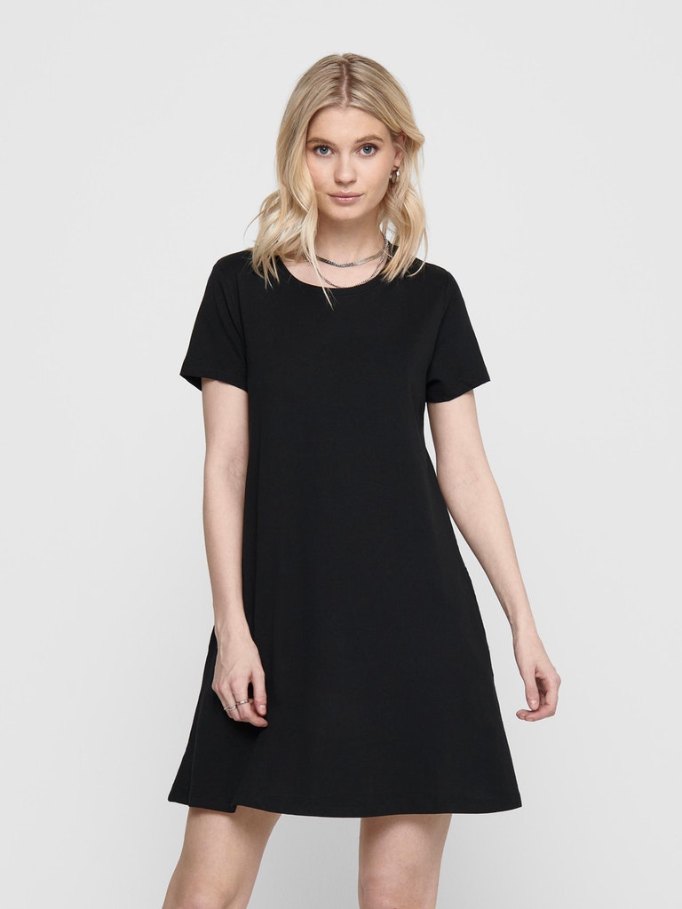 May loose fit t-shirt dress, BLACK, large