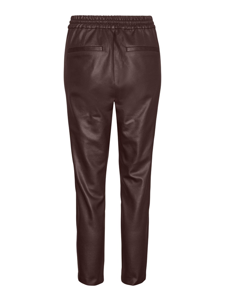 FINAL SALE- Eva faux-leather pants, COFFEE BEAN, large