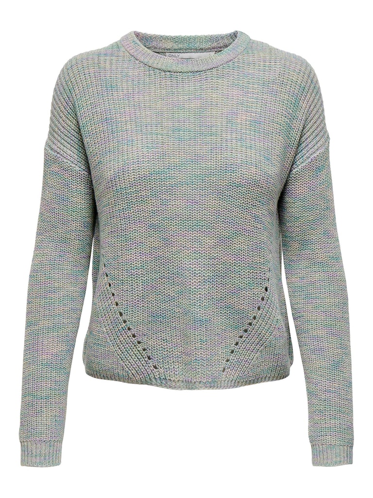 Ninni jacquard knit sweater, HARBOR GRAY, large