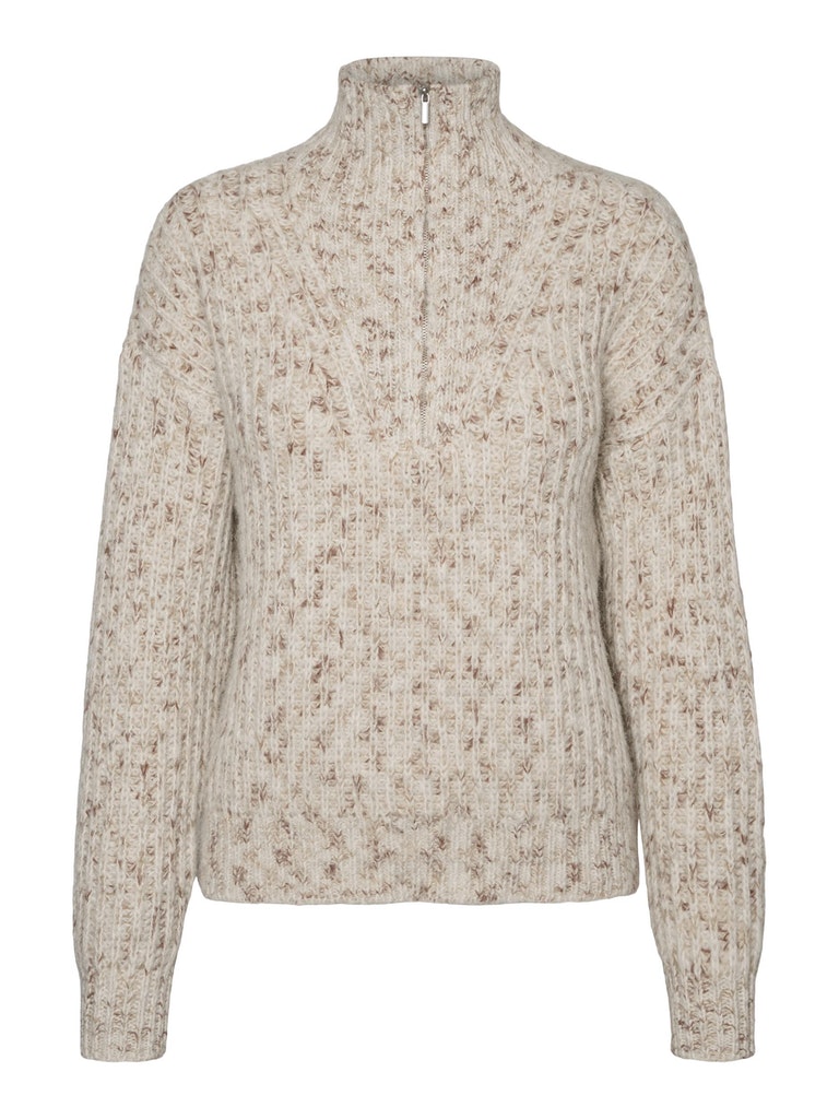 FINAL SALE- Claudia high-neck half-zip sweater, AZTEC, large